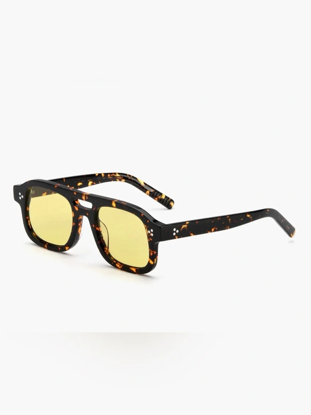 Akila.la Tortoiseshell Aviator Sunglasses with Yellow Lenses